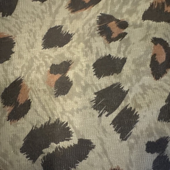 MADE IN ITALY Italian Lagenlook Sweater Top Leopard Green Womens One Size - Picture 3 of 5